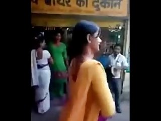 Indian naughty street girls doing naughty act on road